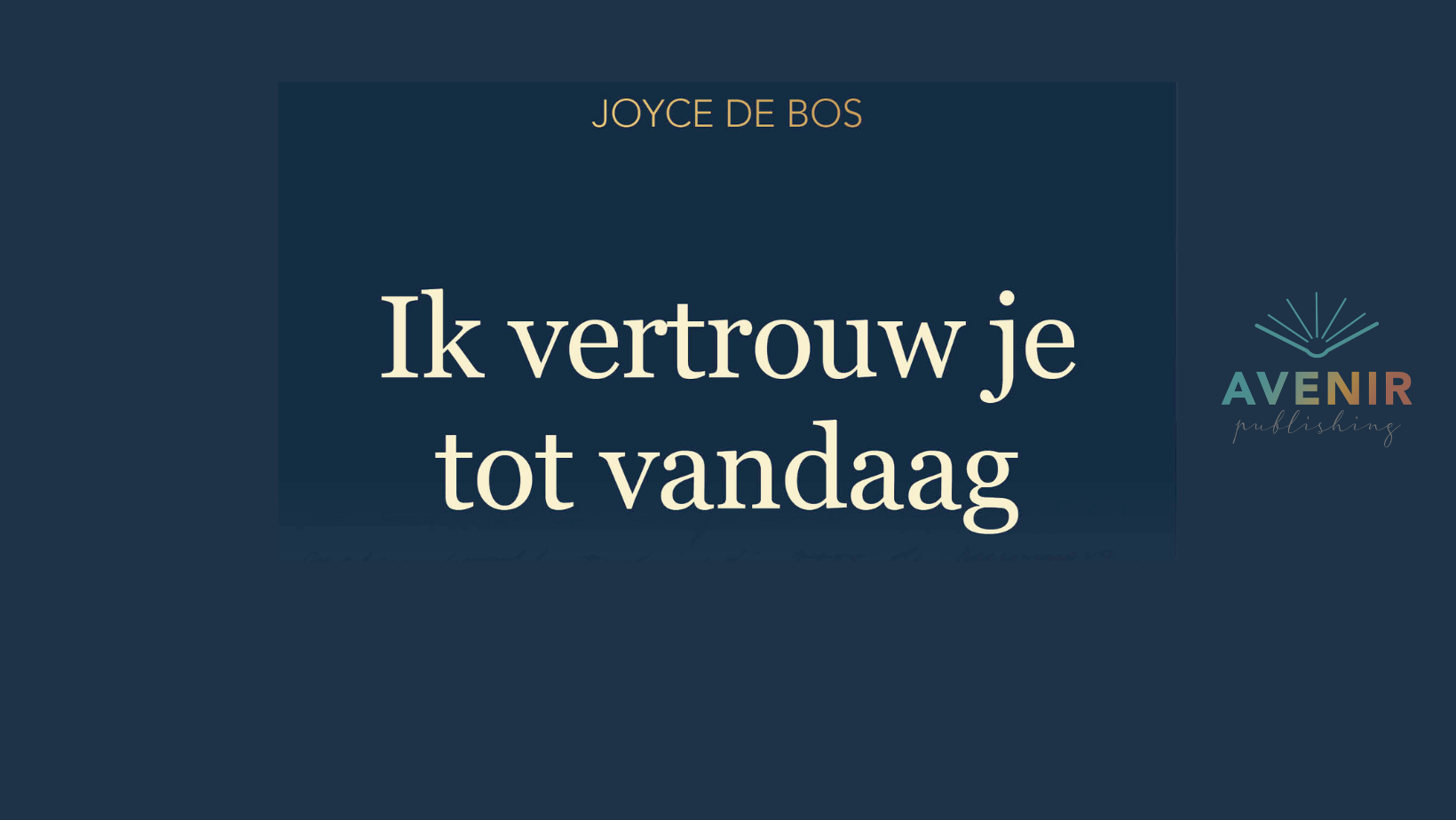 Ik vertrouw je tot vandaag